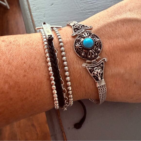 925 Sterling Silver Mesh Bracelet - Picture 3 of 9